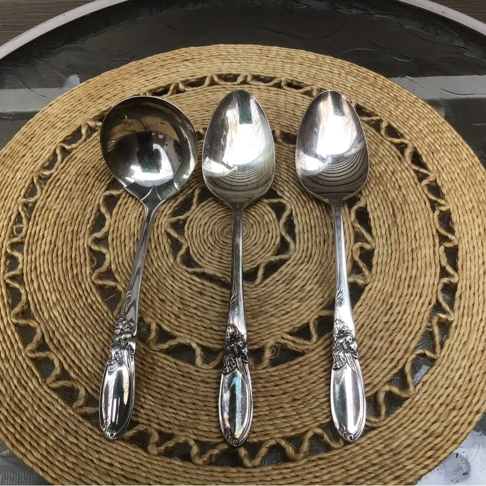 VTG “Oneida Community White Orchid” Silver Plated Spoons (3)